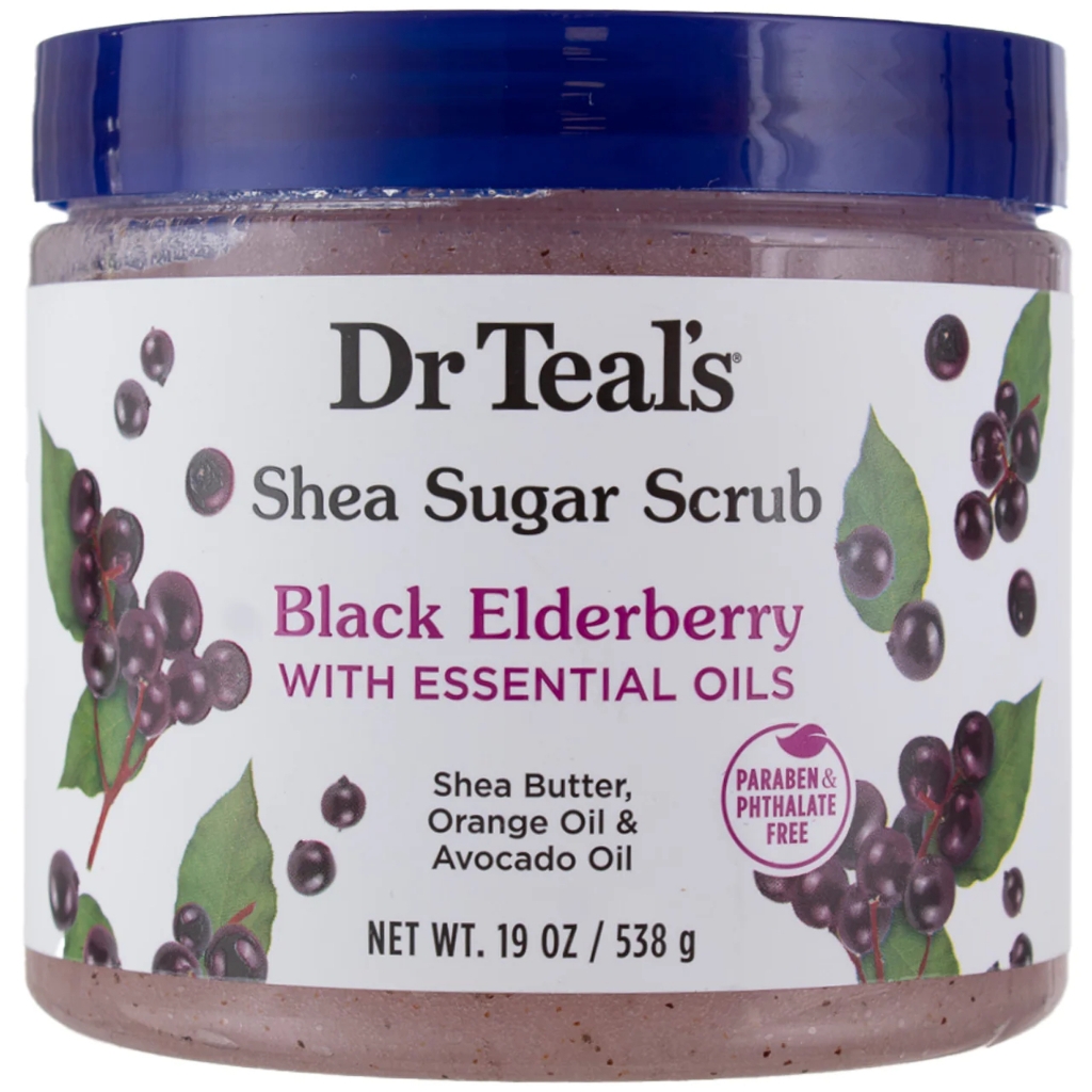 Tẩy tế bào chết dưỡng da Dr Teal's Shea Sugar 538g