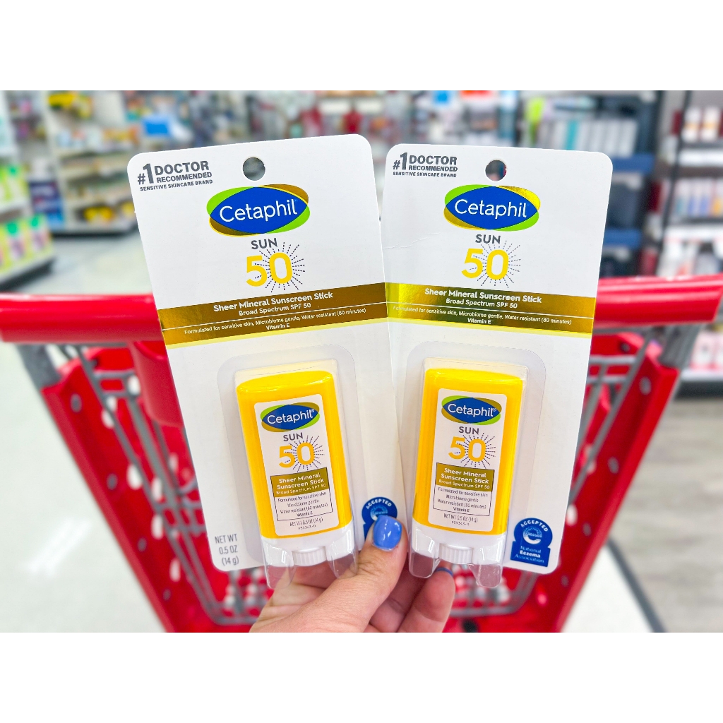 Kem chống nắng vật lý dạng thỏi Cetaphil SUN Sheer Mineral Sunscreen Spf 50 cho da nhạy cảm