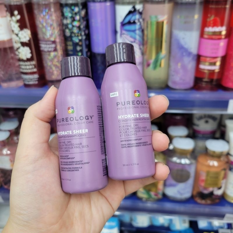[Mini] Bộ dầu gội xả Pureology Hydrate Sheer cho tóc mỏng, khô và hư tổn 50ml