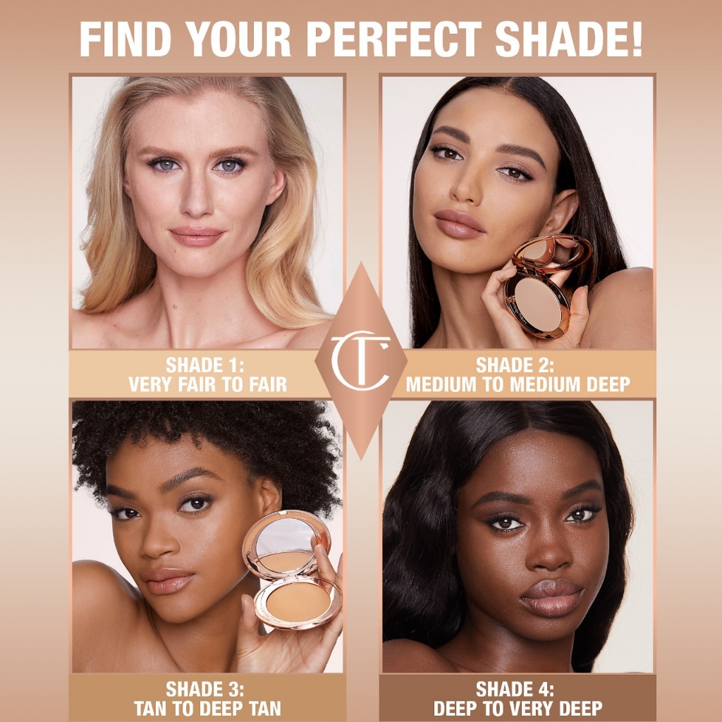 Phấn phủ kiềm dầu dạng nén Charlotte Tilbury full size 8g