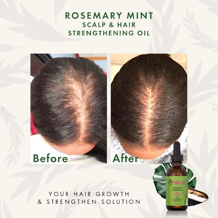 Dầu dưỡng làm dài và kích mọc tóc Mielle Rosemary mint Scalp & Hair Strengthening Oil 59ml