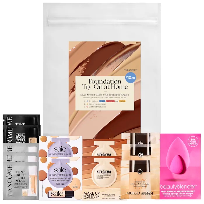 Set 12 sample kem nền Sephora Favourites Foundation Sample Bag
