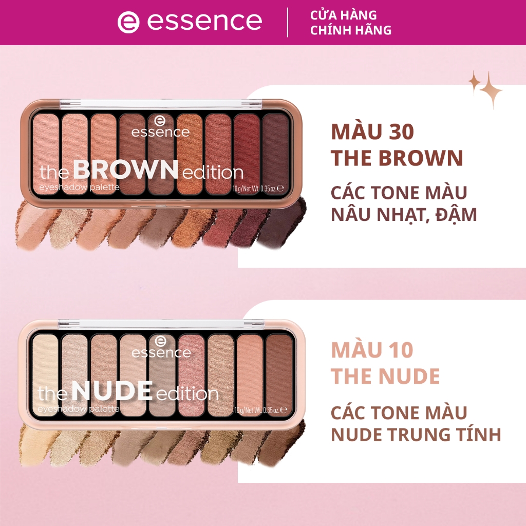 Bảng phấn mắt 9 màu Essence The NUDE BROWN Edition Eyeshadow Palette 10g