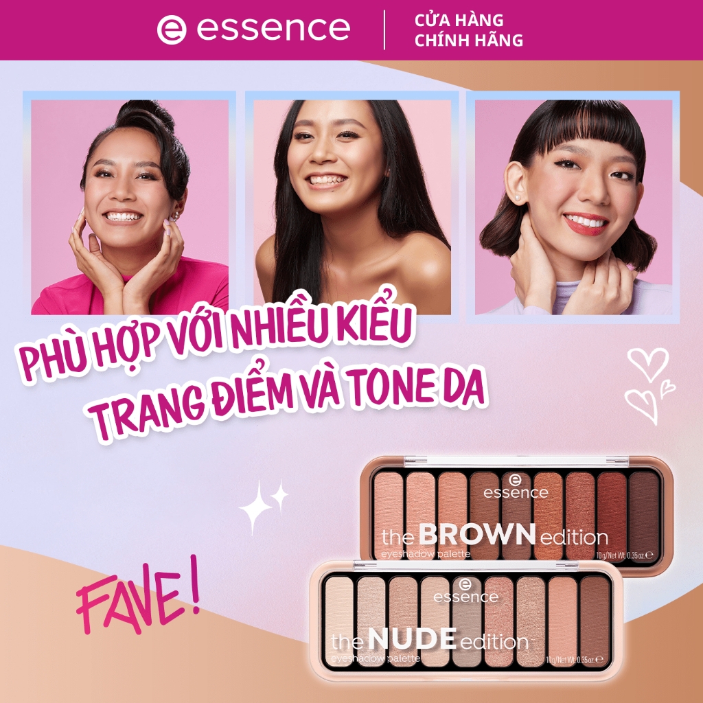Bảng phấn mắt 9 màu Essence The NUDE BROWN Edition Eyeshadow Palette 10g