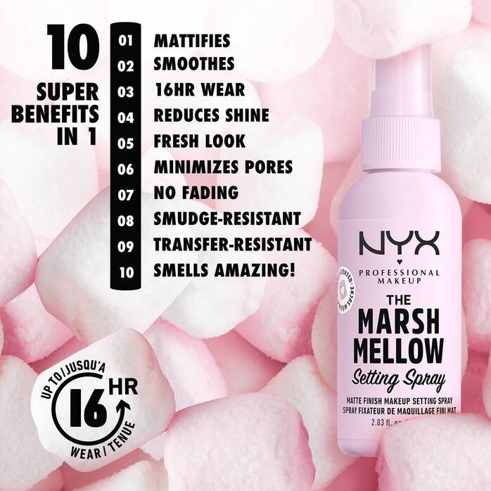Xịt giữ lớp trang điểm NYX The Marshmellow Setting Spray