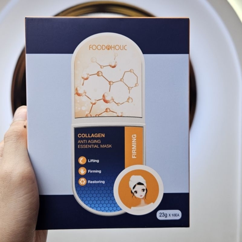 [HỘP 10 MIẾNG] Mặt nạ giấy Foodaholic dưỡng da cấp ẩm chống lão hóa làm sáng da