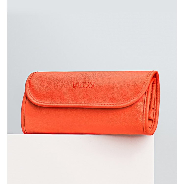 Bộ cọ cá nhân Vacosi 14 cây và bóp da cam BC36