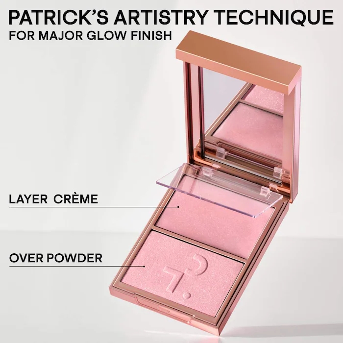 Phấn bắt sáng Patrick Ta Major Glow Crème & Powder Light Reflecting Translucent Highlighting Duo
