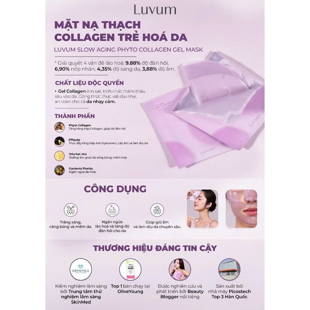 Hộp 5 Miếng Mặt nạ thạch Luvum - Pore Rest