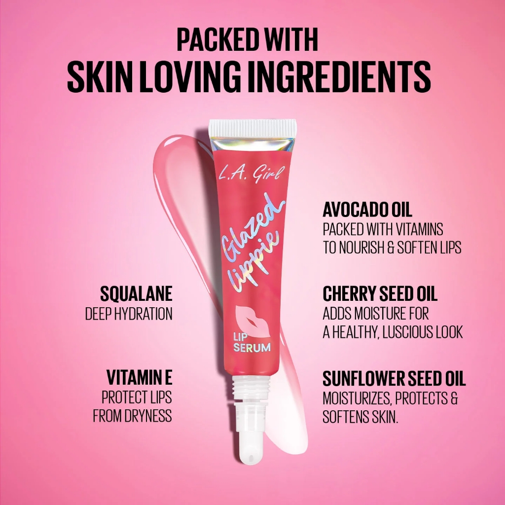 Son bóng dưỡng môi LA Girl Glazed Lippie Lip Serum Styrene