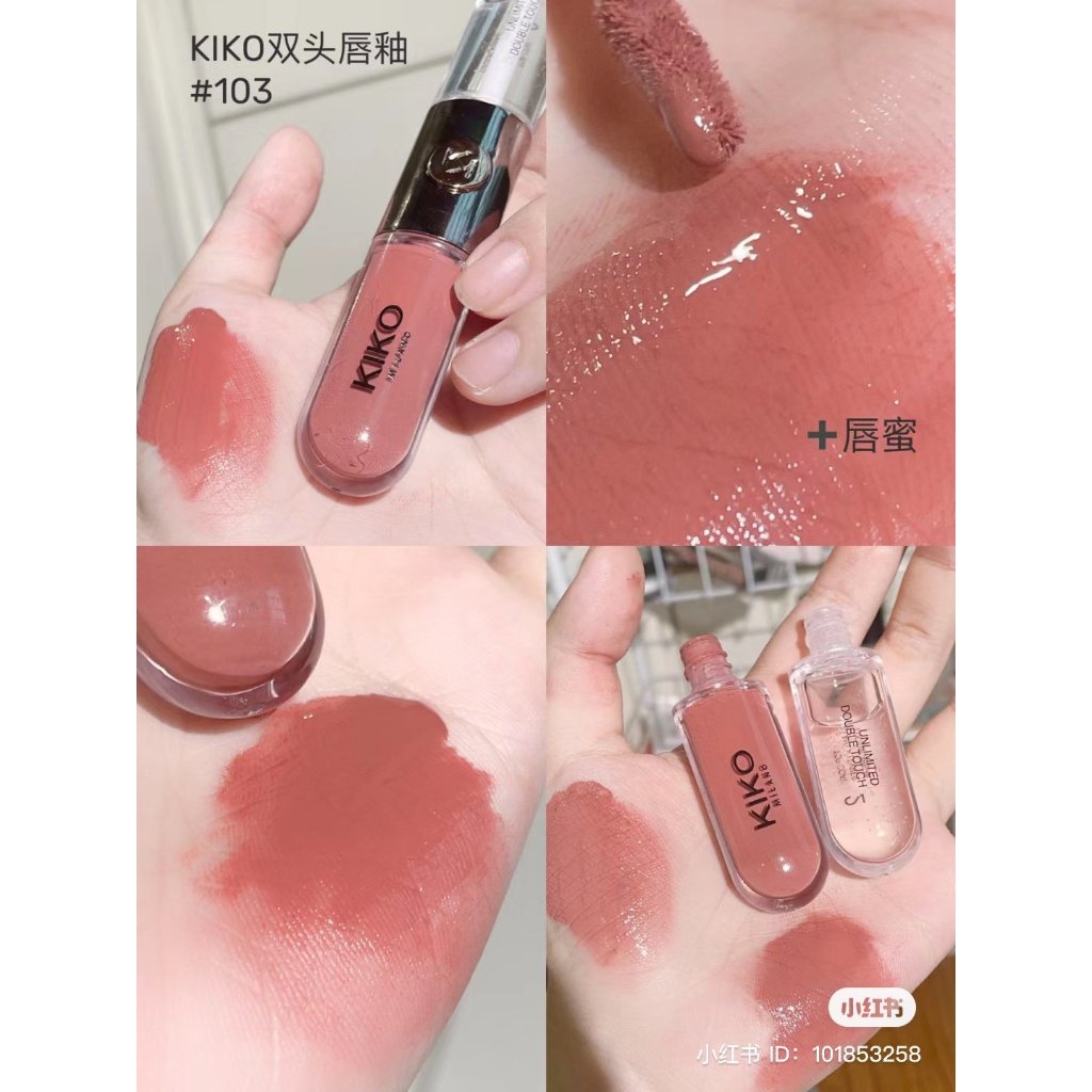 Set 3 son kem Kiko Milano UNLIMITED DOUBLE TOUCH tone màu Nude Attitude không lem không trôi