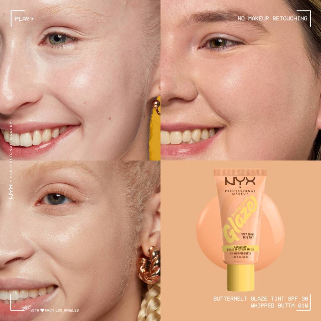 Kem nền NYX Buttermelt Glazed Soft Glow Skin Tint Spf30 30ml