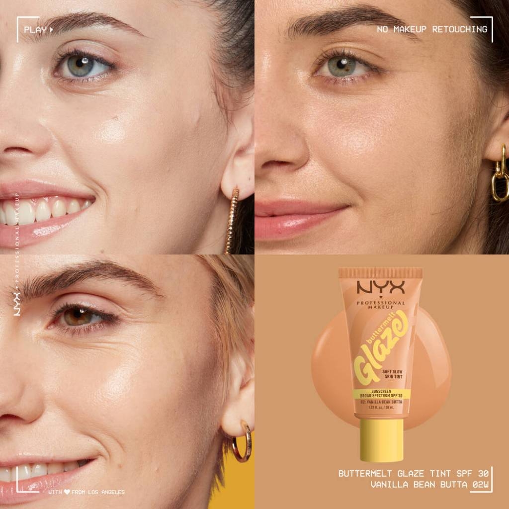 Kem nền NYX Buttermelt Glazed Soft Glow Skin Tint Spf30 30ml