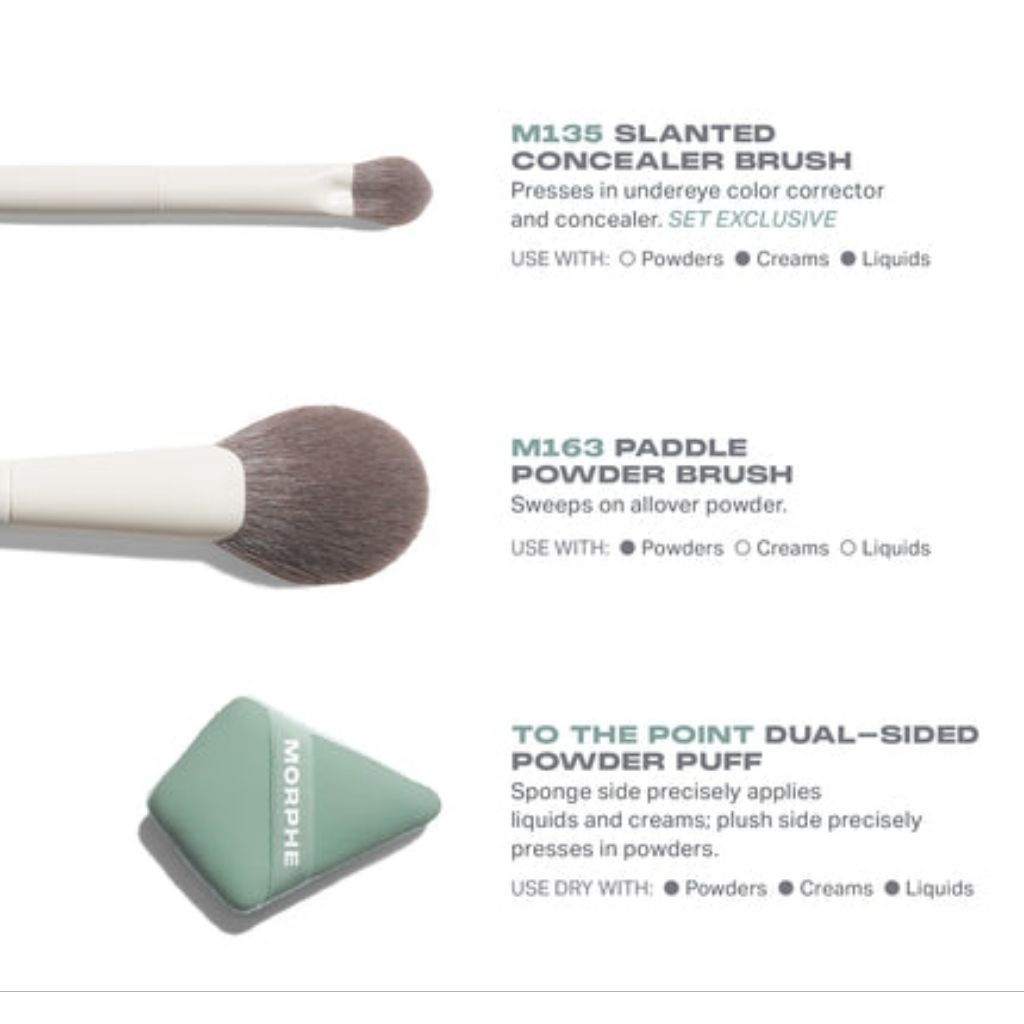 Bộ 3 sản phẩm Morphe Conceal and Set Trio Tools