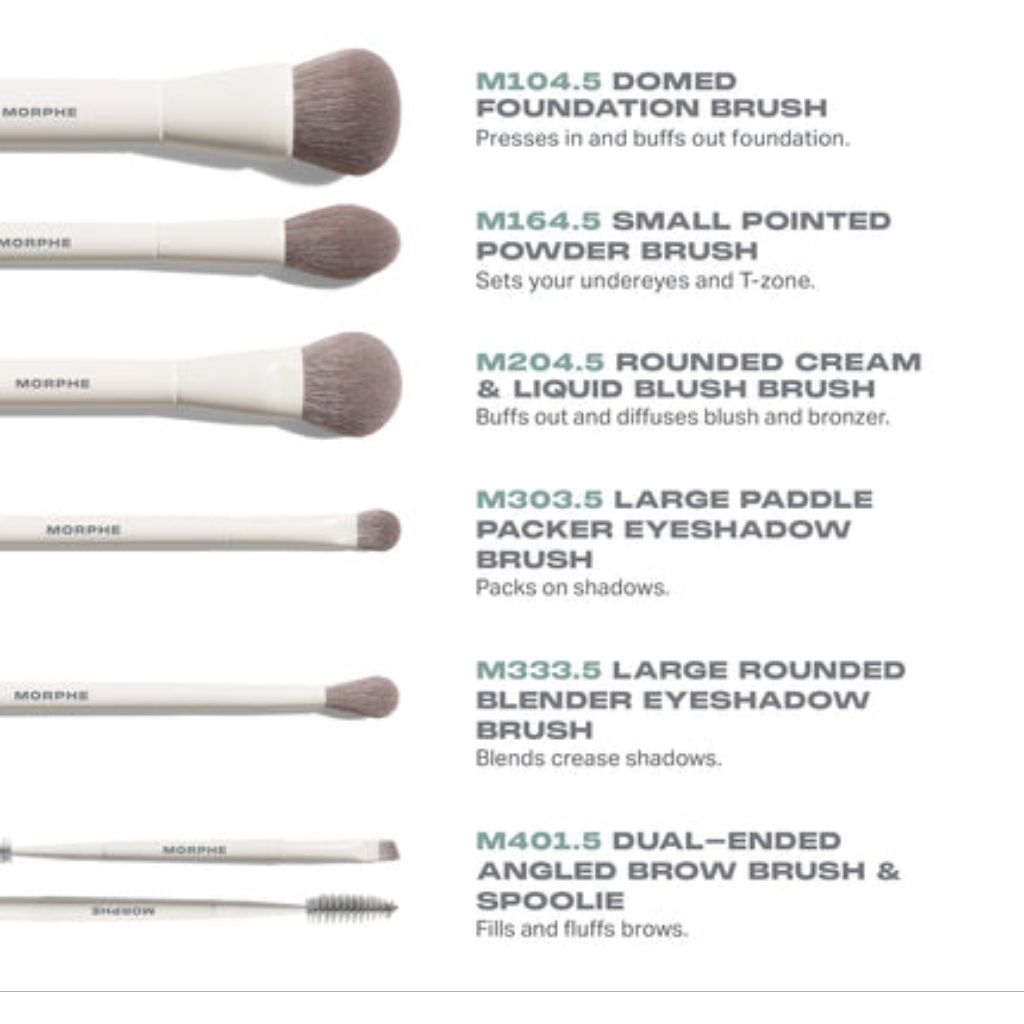 Bộ 6 cọ Morphe Along For The Glide Travel Brush Set