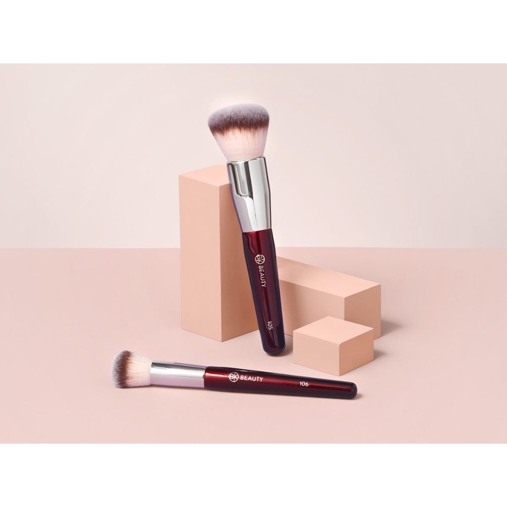 Bộ 2 cọ BK Beauty Large Buffer & Round Foundation Brush