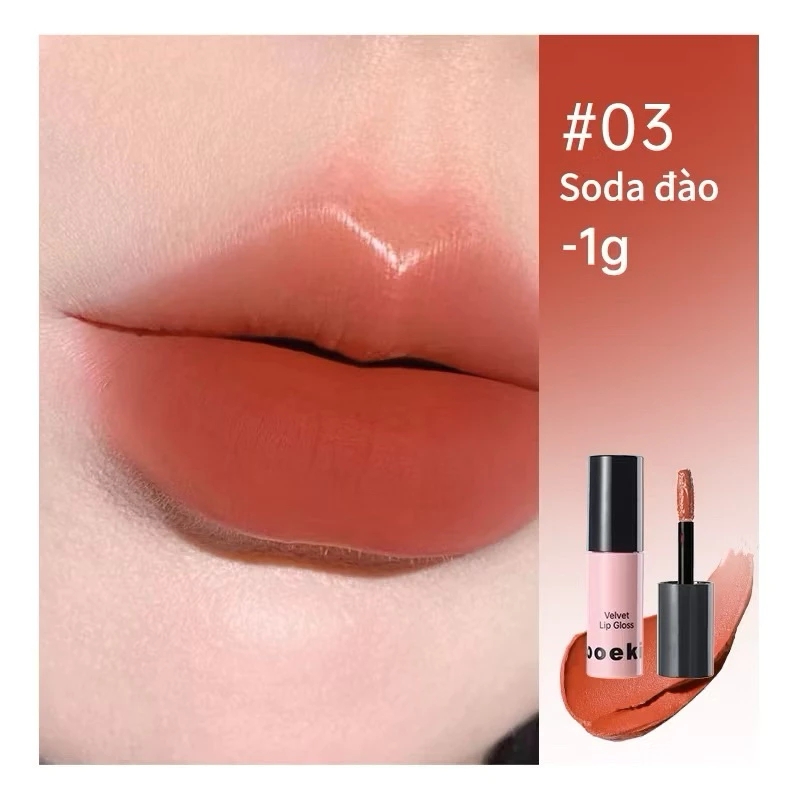 Son Kem Nhung Lì Mini Mooekiss Velvet Lip Gloss 1ml