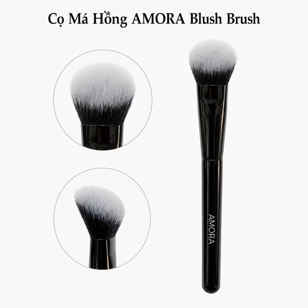 Cọ Má Hồng AMORA Blush Brush tán kem, phấn mềm mịn