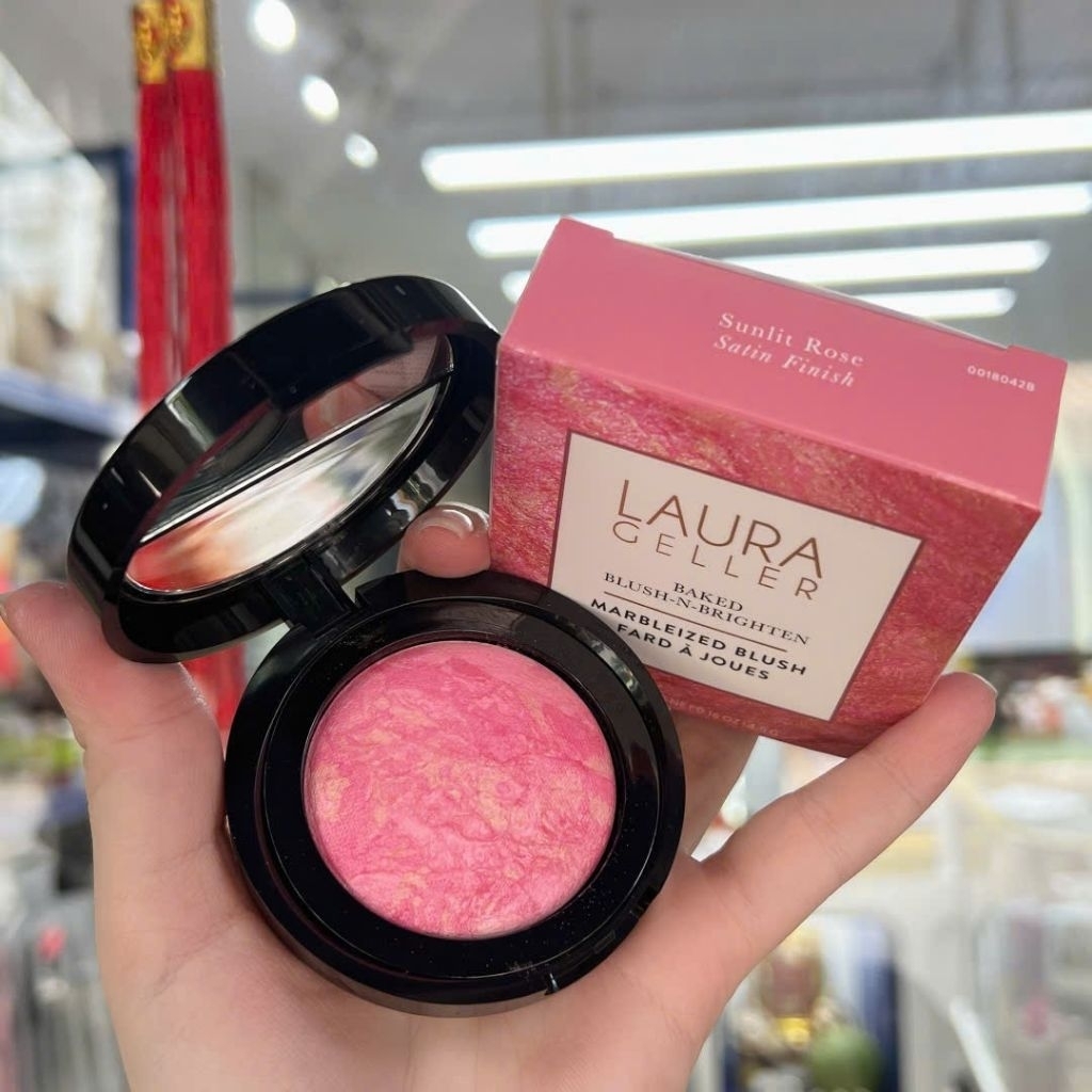 Phấn má hồng làm sáng và căng bóng da Laura Geller Baked Blush n Brighten Marbleized blush 4.5g