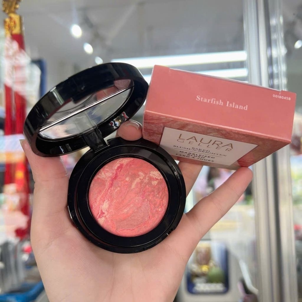 Phấn má hồng làm sáng và căng bóng da Laura Geller Baked Blush n Brighten Marbleized blush 4.5g