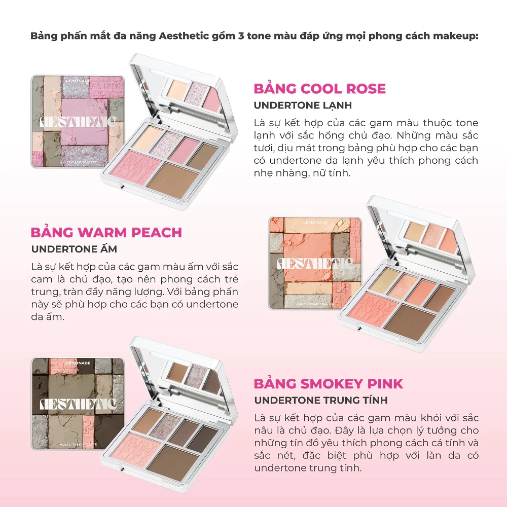 Bảng phấn mắt đa năng Lemonade Aesthetic Multi-task Palette 10.8g