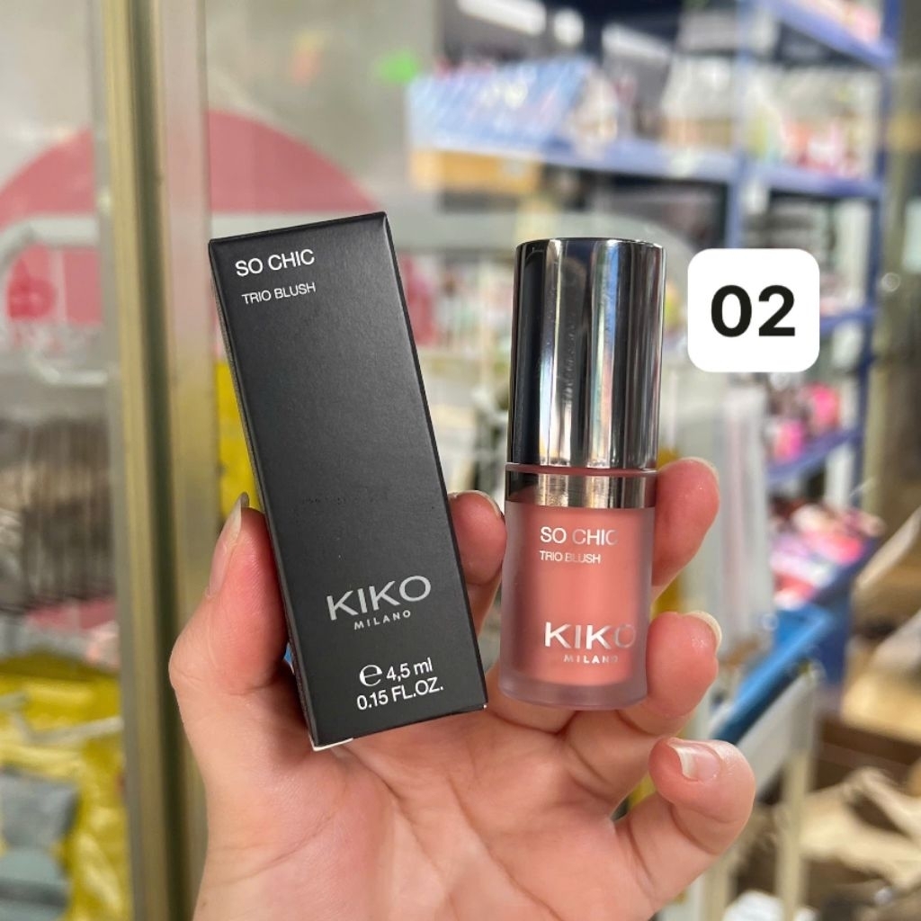 Kem má hồng + Son Kiko Milano So Chic Trio Blush 4.5ml