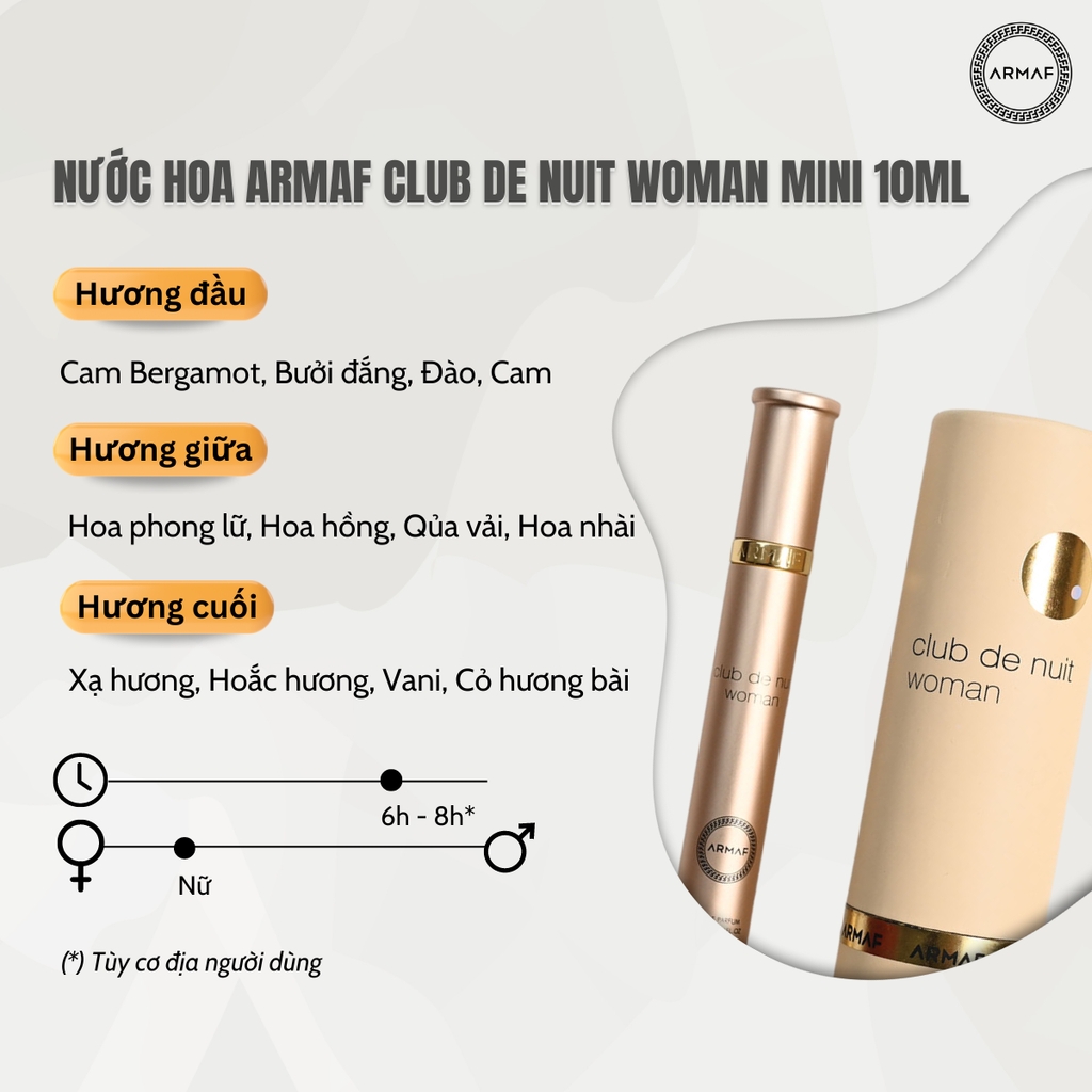 Nước hoa Armaf Club De Nuit phiên bản mini 10ml