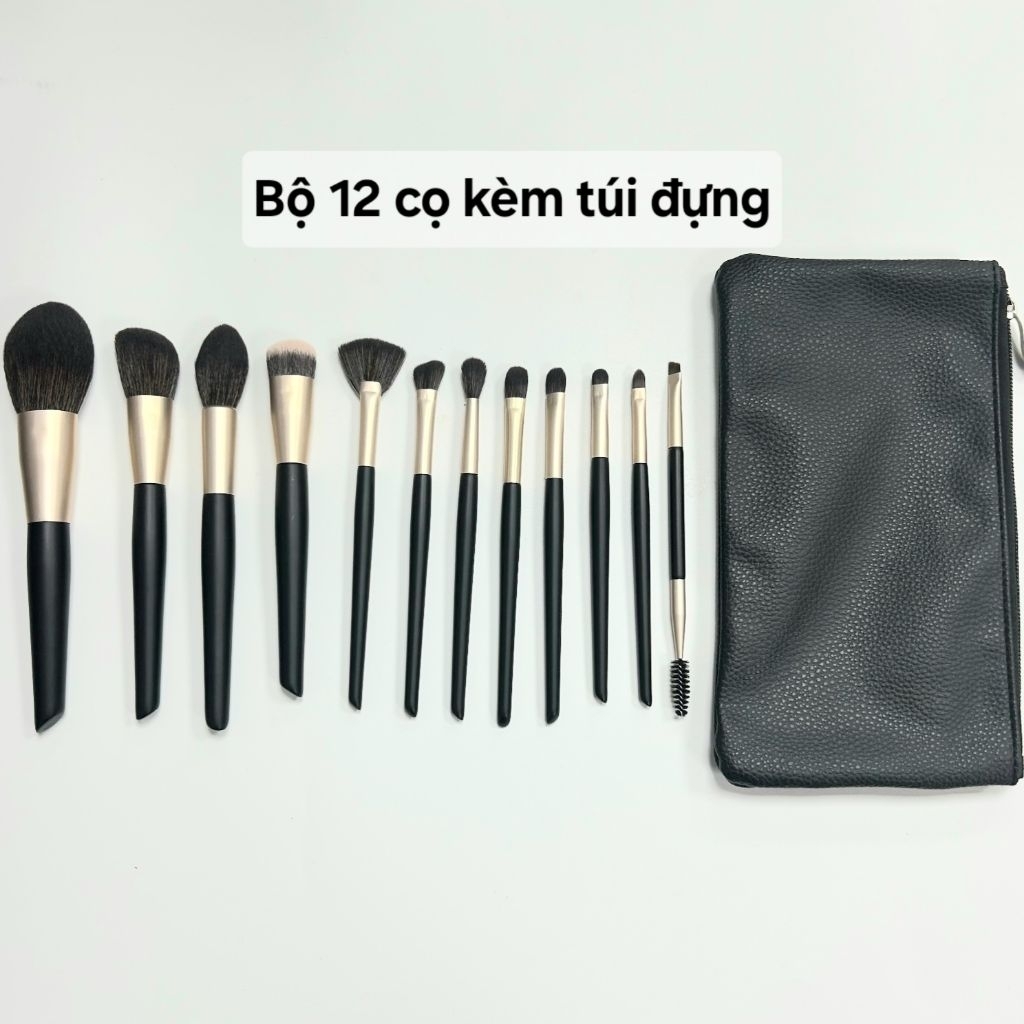 Bộ 12 Cọ Trang Điểm Kèm Túi Đựng Amora Makeup Brush Set BS01