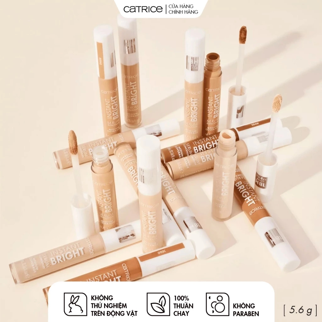 Che khuyết điểm serum làm sáng da Catrice Instant Bright Serum Concealer