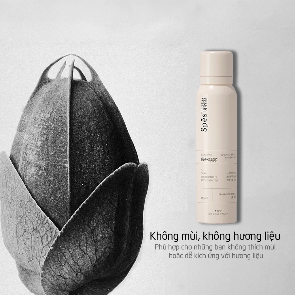 Xịt gội khô kiềm dầu làm phồng tóc Spes Dry Shampoo