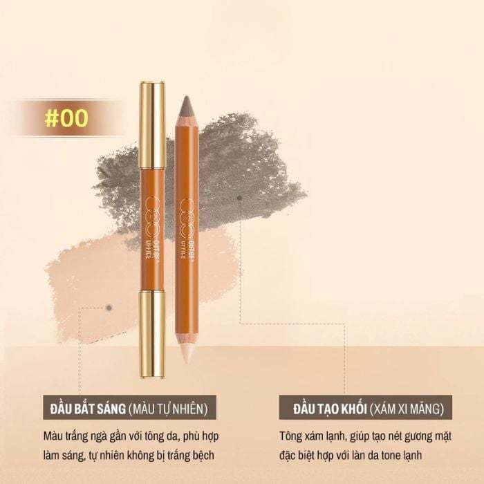 Bút Kem Tạo Khối & Bắt Sáng Hai Đầu OUT OF OFFICE Contour & Highlight Duo Pencil