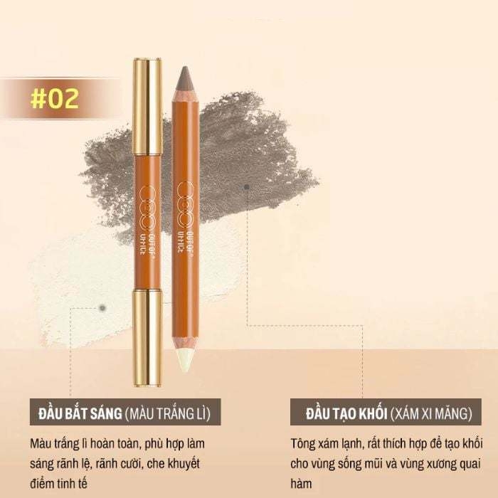 Bút Kem Tạo Khối & Bắt Sáng Hai Đầu OUT OF OFFICE Contour & Highlight Duo Pencil