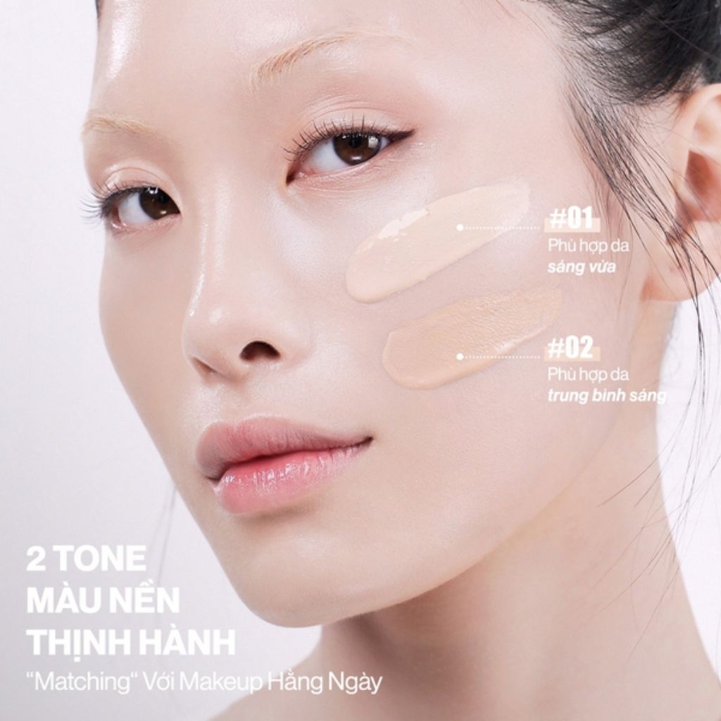 Kem nền Serum Căng Bóng Glamrr Q Daily SkinTint Serum Vegan Foundation SPF50 PA++++ 30ml