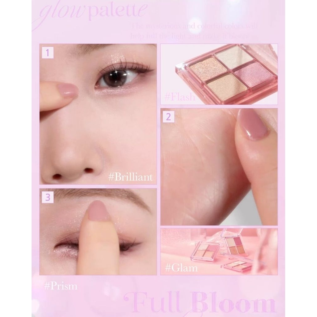 Bảng phấn bắt sáng Mude Full Bloom Glow Palette 5g