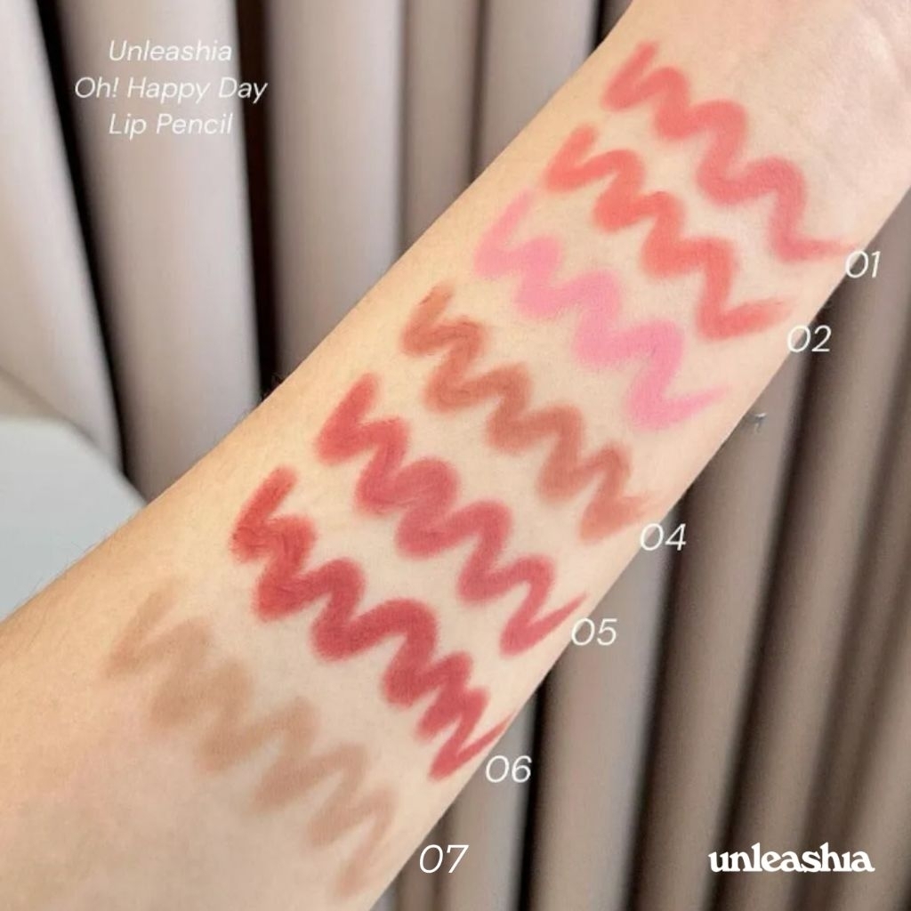 Chì kẻ viền môi thuần chay Unleashia Oh Happy Day Lip Pencil 0.8g