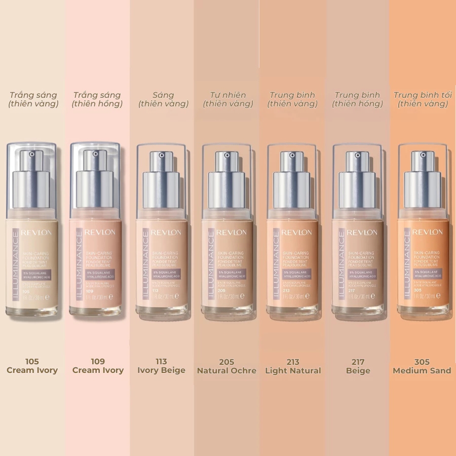 Kem Nền Dưỡng Da, Cấp Ẩm Revlon Illuminance Skin-Caring Foundation 30ml