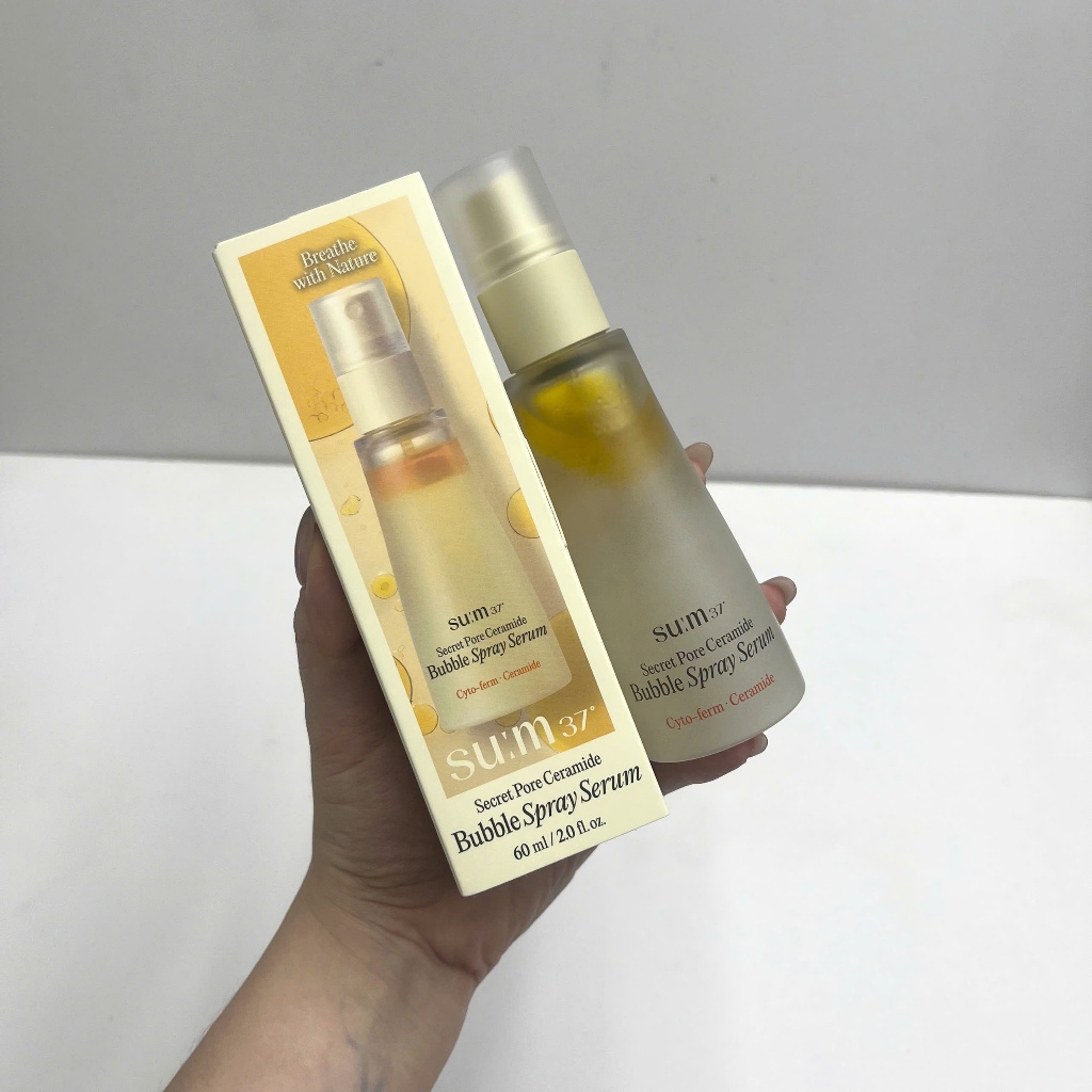 Xịt khoáng dưỡng da ẩm mịn làm sạch sâu bụi bẩn Su:m37 Secret Pore Ceramide Bubble Spray Serum 60ml