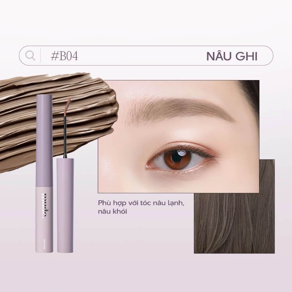 Mascara Lông Mày Siêu Mảnh mude Inspire Skinny Browcara (3.2g)