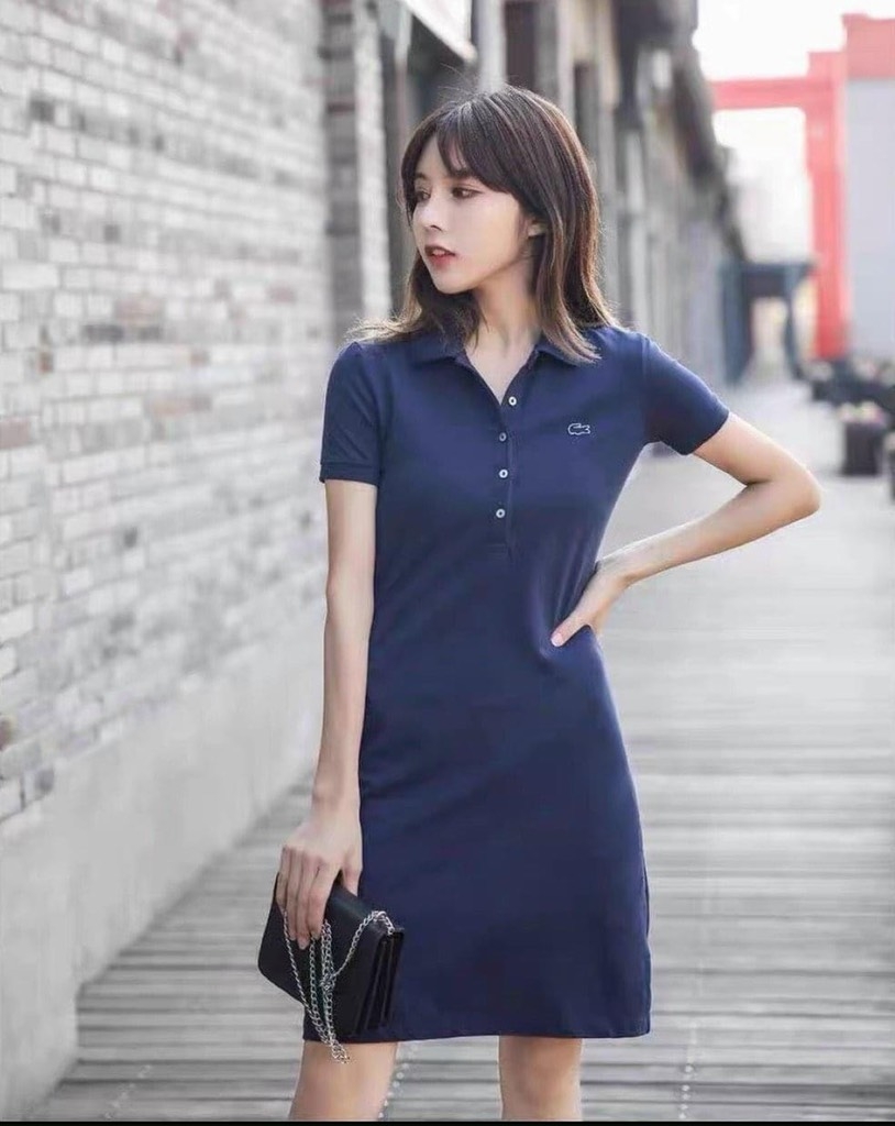 Mua Đầm nữ dáng dài cổ bẻ, váy polo body dáng dài màu đen tại Hana Store  Since 2011 | Tiki