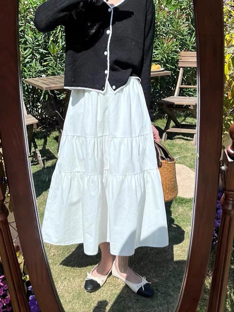 Váy lưới cổ tích 2019 hè mới váy xếp li thon gọn trong đoạn dài một từ váy  xòe nhỏ - Váy chân váy dài vintage | Tàu Tốc Hành | Giá