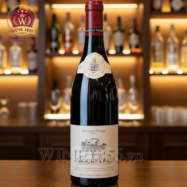 Rượu Vang Pháp Famille Perrin Vacqueyras Les Christins Rouge