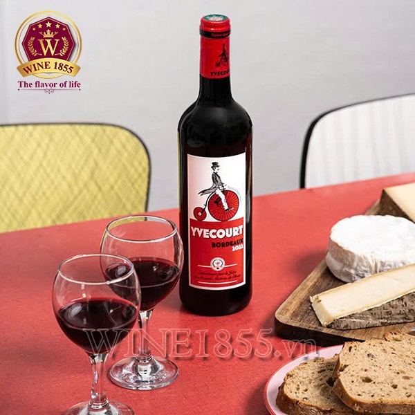Rượu vang Pháp Yvecourt Bordeaux Rouge