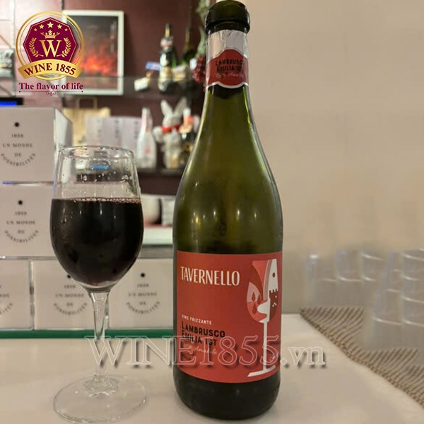 Rượu Vang Sủi Tavernello Lambrusco Emilia IGT (Rosso Amabile)
