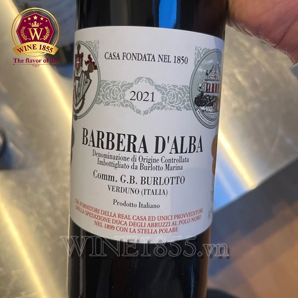 Rượu vang Ý Comm. G.B. Burlotto Barbera D’alba