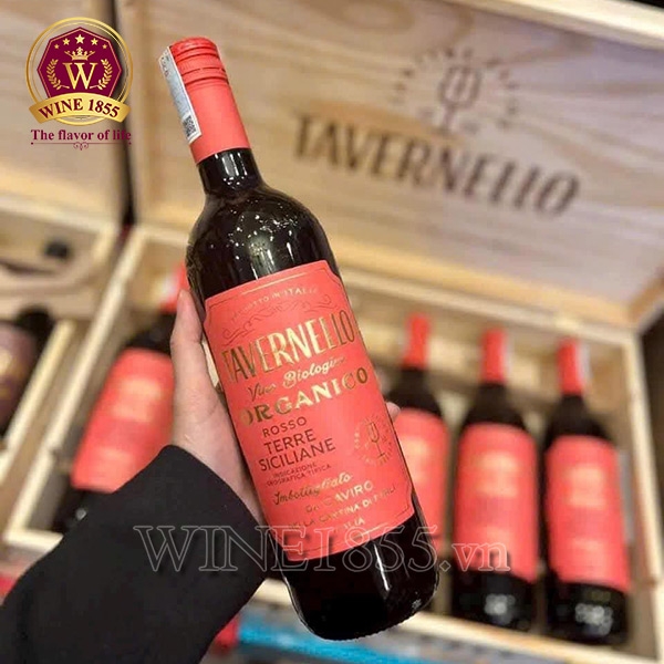 Rượu Vang Ý Tavernello Organico Rosso Terre Siciliane