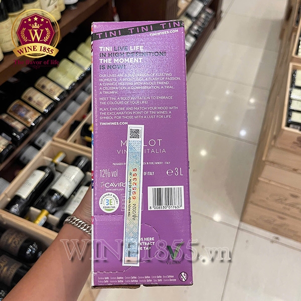 Rượu Vang Bịch Tini Merlot BIB