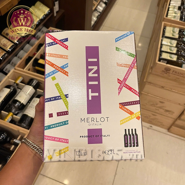 Rượu Vang Bịch Tini Merlot BIB