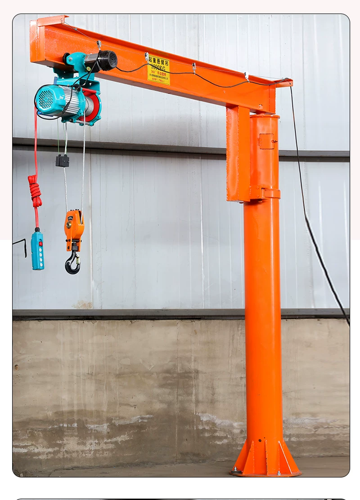 Cần cẩu dạng cột, thang nâng mini xoay điện, cần cẩu gắn tường một tay, có thể tùy chỉnh