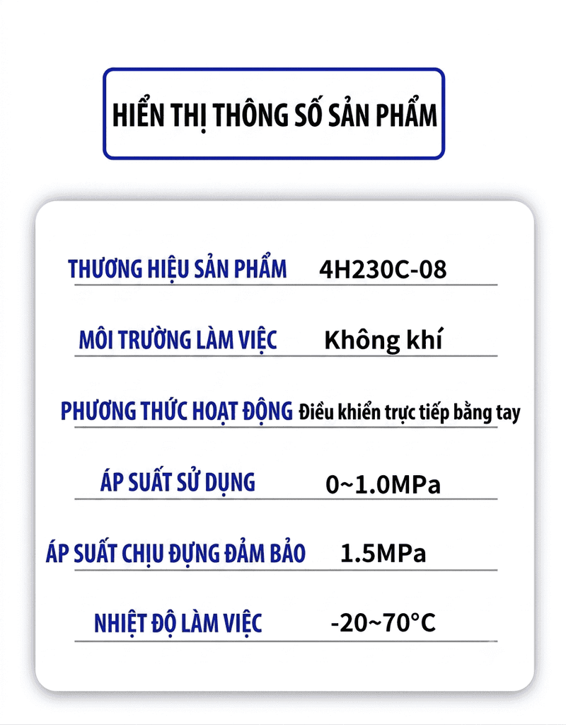 Van Điều Khiển Bằng Tay Airtac 2 Vị Trí 5 Cửa 4H210-084H310-10 