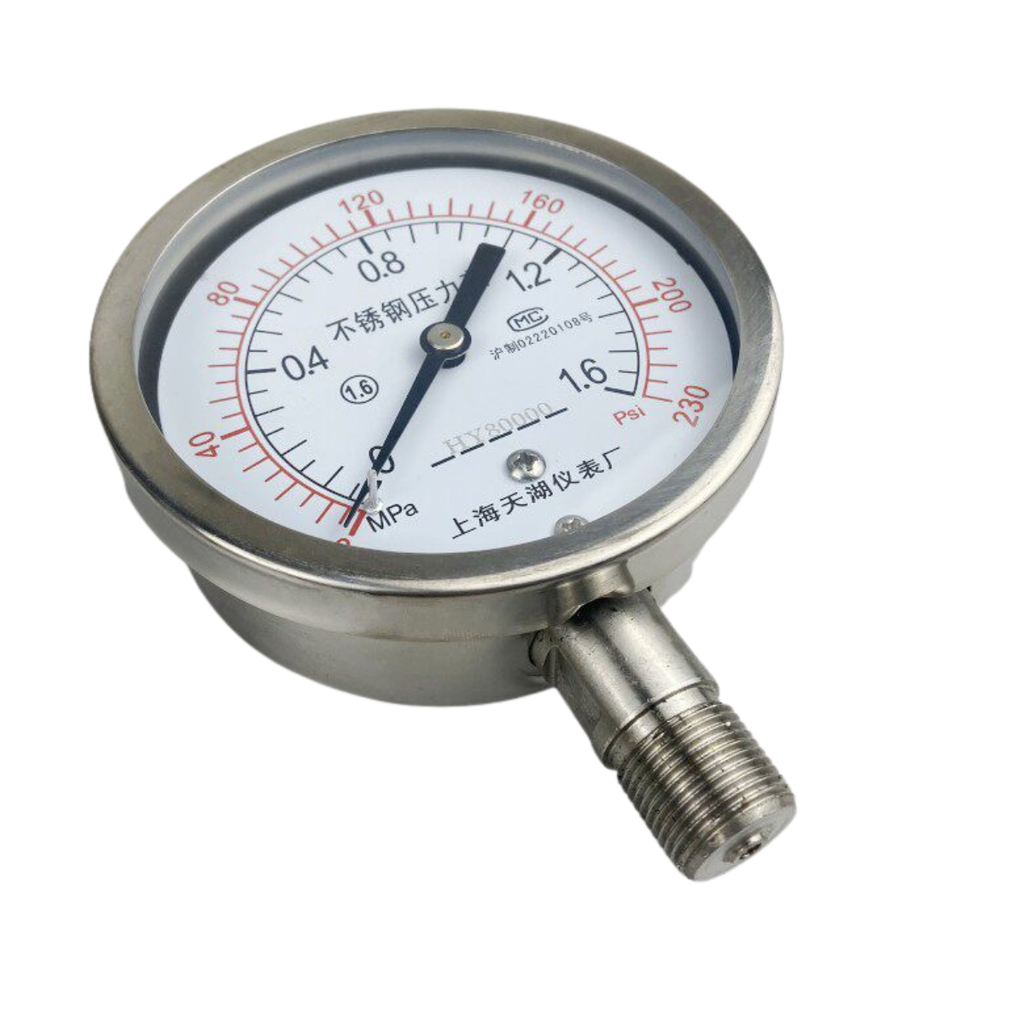Đồng Hồ Đo Áp Suất Y100BF Bằng Thép Không Gỉ